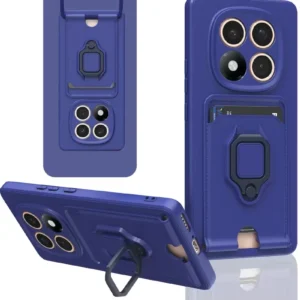 Newface Xiaomi Redmi Note 14 Pro 4g Kılıf Zuma Kartvizitli Yüzüklü Silikon - Lacivert