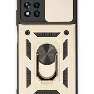 Newface Xiaomi Poco M4 Pro 5g Kılıf Pars Lens Yüzüklü Silikon - Gold