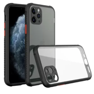 Newface İphone 11 Pro Max Kılıf Miami Şeffaf Silikon - Siyah