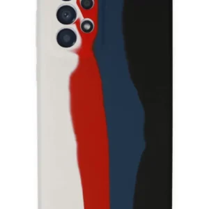 Newface Samsung Galaxy A73 5g Kılıf Ebruli Lansman Silikon - Beyaz-siyah