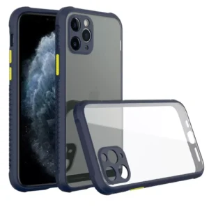 Newface İphone 11 Pro Max Kılıf Miami Şeffaf Silikon - Lacivert