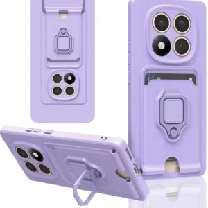 Newface Xiaomi Redmi Note 14 Pro 4g Kılıf Zuma Kartvizitli Yüzüklü Silikon - Lila