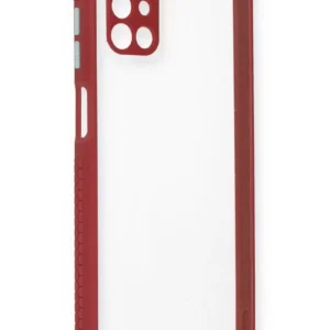 Newface Samsung Galaxy M51 Kılıf Miami Şeffaf Silikon - Fuşya