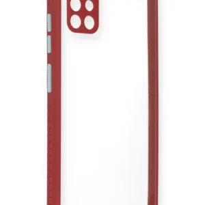 Newface Samsung Galaxy A71 Kılıf Miami Şeffaf Silikon - Fuşya