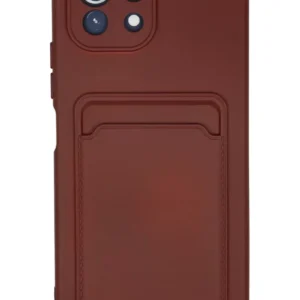 Newface Xiaomi Mi 11 Lite Kılıf Kelvin Kartvizitli Silikon - Bordo