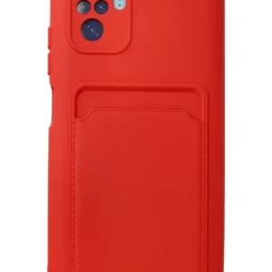 Newface Xiaomi Redmi Note 10s Kılıf Kelvin Kartvizitli Silikon - Kırmızı