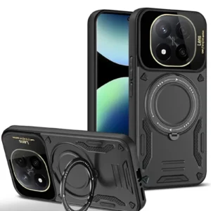 Newface Xiaomi Redmi Note 14 Pro 5g Kılıf Joy Lens Standlı Kapak - Siyah