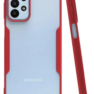 Newface Samsung Galaxy A23 4g Kılıf Platin Silikon - Kırmızı