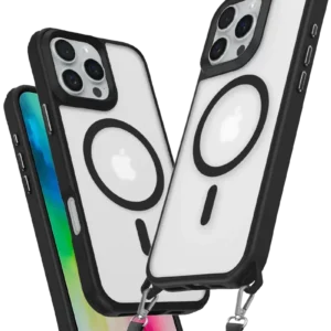 Newface İphone 16 Pro Max Kılıf Enka Magsafe Silikon Kılıf - Siyah