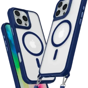 Newface İphone 16 Pro Max Kılıf Enka Magsafe Silikon Kılıf - Lacivert