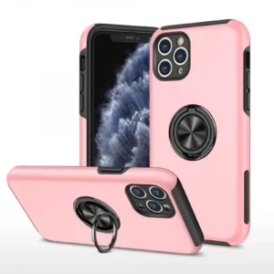 Newface İphone 11 Pro Max Kılıf Elit Yüzüklü Kapak - Pembe