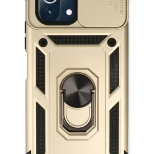 Newface Xiaomi Mi 11 Lite Kılıf Pars Lens Yüzüklü Silikon - Gold