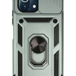 Newface Xiaomi Mi 11 Lite Kılıf Pars Lens Yüzüklü Silikon - Yeşil