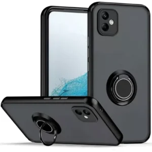 Newface Samsung Galaxy A06 Kılıf Montreal Yüzüklü Silikon Kapak - Siyah