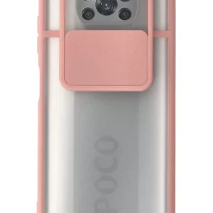 Newface Xiaomi Pocophone X3 Kılıf Palm Buzlu Kamera Sürgülü Silikon - Pembe