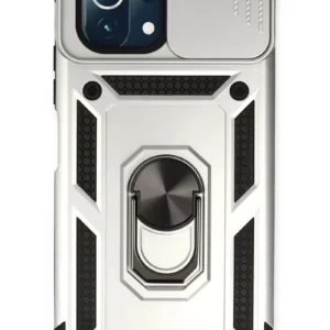 Newface Xiaomi Mi 11 Lite Kılıf Pars Lens Yüzüklü Silikon - Gümüş