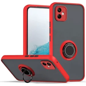 Newface Samsung Galaxy A06 Kılıf Montreal Yüzüklü Silikon Kapak - Kırmızı