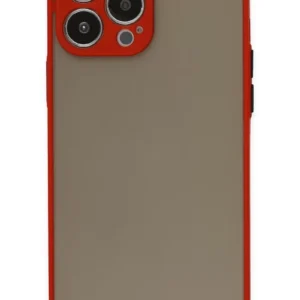 Newface İphone 15 Pro Kılıf Montreal Silikon Kapak - Kırmızı