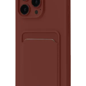 Newface İphone 16 Plus Kılıf Kelvin Kartvizitli Silikon - Bordo