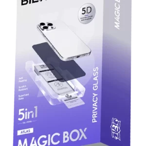 Newface Apple İphone 16 Pro Bilvis 5in1 5d Magic Hayalet Cam Ekran Koruyucu - Siyah