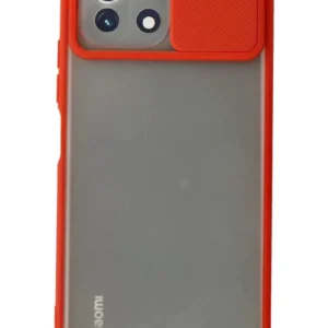 Newface Xiaomi Mi 11 Lite Kılıf Palm Buzlu Kamera Sürgülü Silikon - Kırmızı