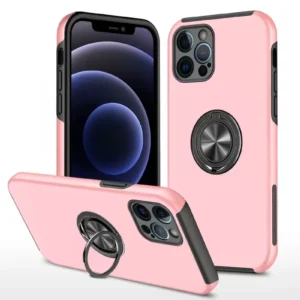Newface İphone 12 Pro Kılıf Elit Yüzüklü Kapak - Pembe