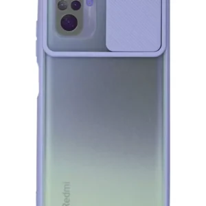 Newface Xiaomi Redmi Note 10 Kılıf Palm Buzlu Kamera Sürgülü Silikon - Lila