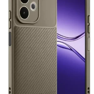 Newface Oppo A5 Pro 4g Kılıf Auto Focus Karbon Kapak - Kahverengi