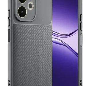 Newface Oppo A5 Pro 4g Kılıf Auto Focus Karbon Kapak - Gri