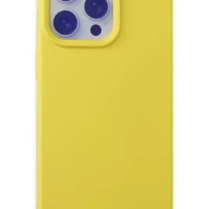 Newface İphone 15 Pro Max Kılıf Nano İçi Kadife Silikon - Sarı