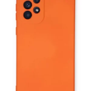 Newface Samsung Galaxy A53 5g Kılıf Nano İçi Kadife Silikon - Turuncu