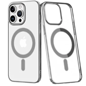 Newface İphone 14 Pro Max Kılıf Element Magneticsafe Sert Kapak - Gümüş