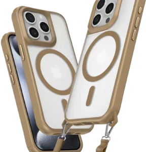 Newface İphone 15 Pro Max Kılıf Enka Magsafe Silikon Kılıf - Desert