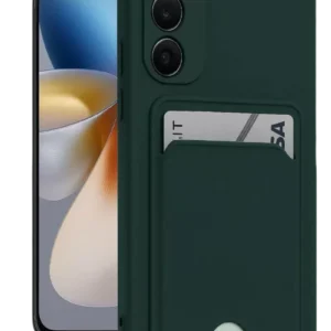 Newface Samsung Galaxy A16 5g Kılıf Kelvin Kartvizitli Silikon - Koyu Yeşil