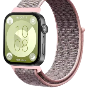 Newface Huawei Fit 4 Hasırlı Cırtcırtlı Kordon - Pembe