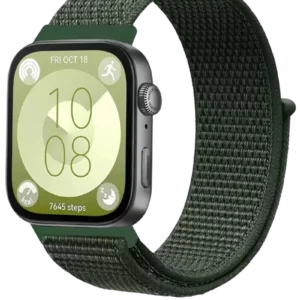 Newface Huawei Fit 4 Hasırlı Cırtcırtlı Kordon - Koyu Yeşil