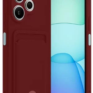 Newface Xiaomi Redmi 13 4g Kılıf Kelvin Kartvizitli Silikon - Bordo