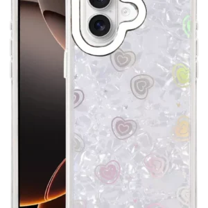 Newface Apple İphone 16 Lumi Desenli Kapak - Beyaz