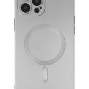 Newface İphone 12 Pro Max Kılıf Moshi Lens Magneticsafe Silikon - Gümüş