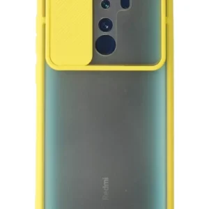 Newface Xiaomi Redmi Note 8 Pro Kılıf Palm Buzlu Kamera Sürgülü Silikon - Sarı