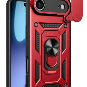 Newface Apple İphone 17 Air Pars Lens Yüzüklü Silikon - Kırmızı