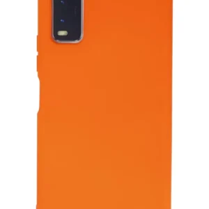 Newface Vivo Y11s Kılıf Nano İçi Kadife Silikon - Turuncu
