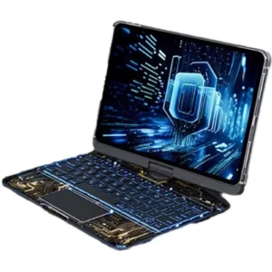 Newface Jp11 İpad Pro 11 (2022) Kılıf Vales Dönen Ledli Klavyeli Tablet Kılıfı - Siyah