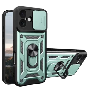 Newface Apple İphone 17 Pars Lens Yüzüklü Silikon - Yeşil