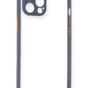 Newface İphone 12 Pro Kılıf Miami Şeffaf Silikon - Gri