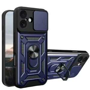 Newface Apple İphone 17 Pars Lens Yüzüklü Silikon - Lacivert