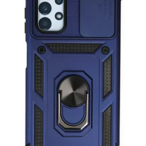 Newface Samsung Galaxy A33 5g Kılıf Pars Lens Yüzüklü Silikon - Lacivert