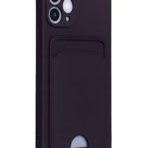 Newface İphone 12 Kılıf Kelvin Kartvizitli Silikon - Derin Mor