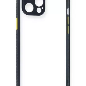 Newface İphone 12 Pro Kılıf Miami Şeffaf Silikon - Lacivert