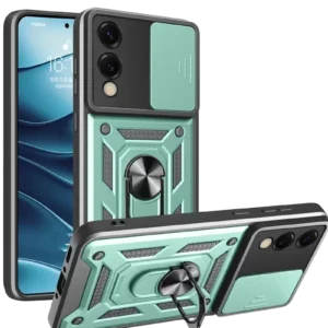 Newface Samsung Galaxy S25 Edge Pars Lens Yüzüklü Silikon - Yeşil